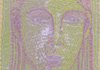 <strong>Vanamo</strong>, 2004<br />
<em>Koko:</em>   19,5 x 89,5 cm<br />
<em>Tekniikka:</em> käsinkirjonta, värjäys, öljyvärimaalaus<br />	
<em>Materiaali:</em>  silkkiviskoosisametti, silkki, helmet, öljyvärimaalaus